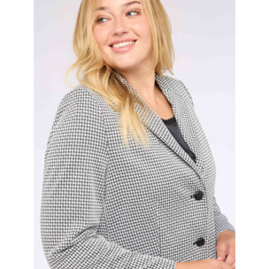 Fiorella Rubino - Blazer de pata de gallo con cinturón - Negro