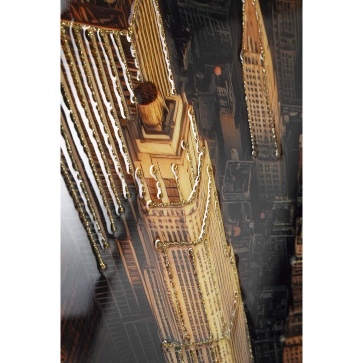 STAMPA SU TELA LACCATA NEW YORK C/CORNICE -A- CM 72X4X102