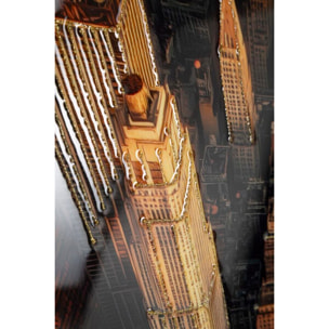 STAMPA SU TELA LACCATA NEW YORK C/CORNICE -A- CM 72X4X102