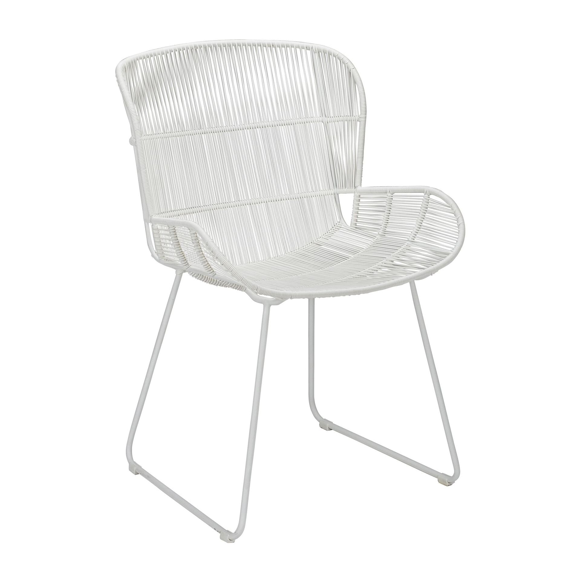 Fauteuil de table en polypropylène blanc CON DAO