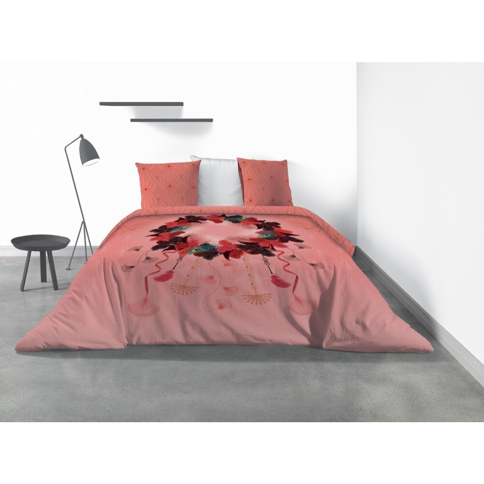 Parure Housse De Couette 3pcs avec Taies oreiller 100% coton 47fils Cancan Dream