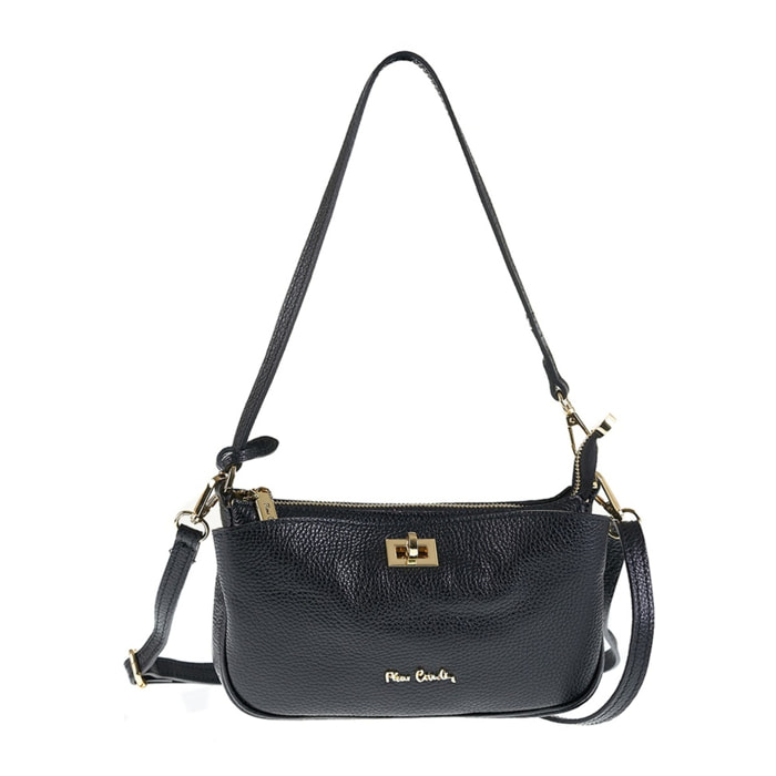 Borsa a spalla da donna Made in Italy - Modello Valoria - 100% pelle - 32.0 x 22.0 x 13.0 cm