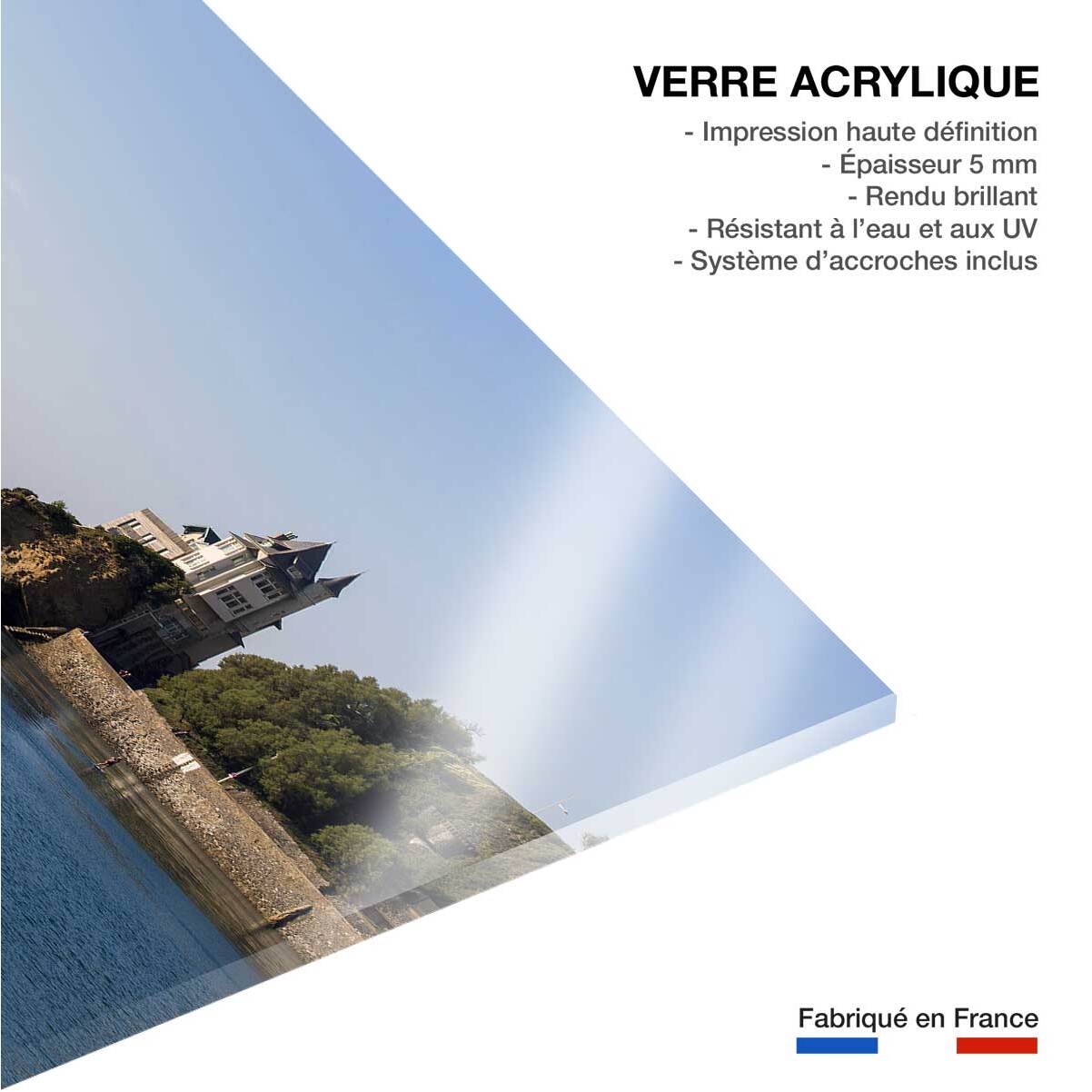 Tableau marée haute sur la villa belza Tableau plexiglas