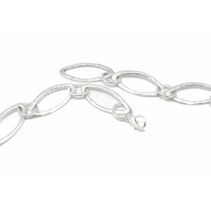 Cinturón cadena plata naranja triple "Rock-color"