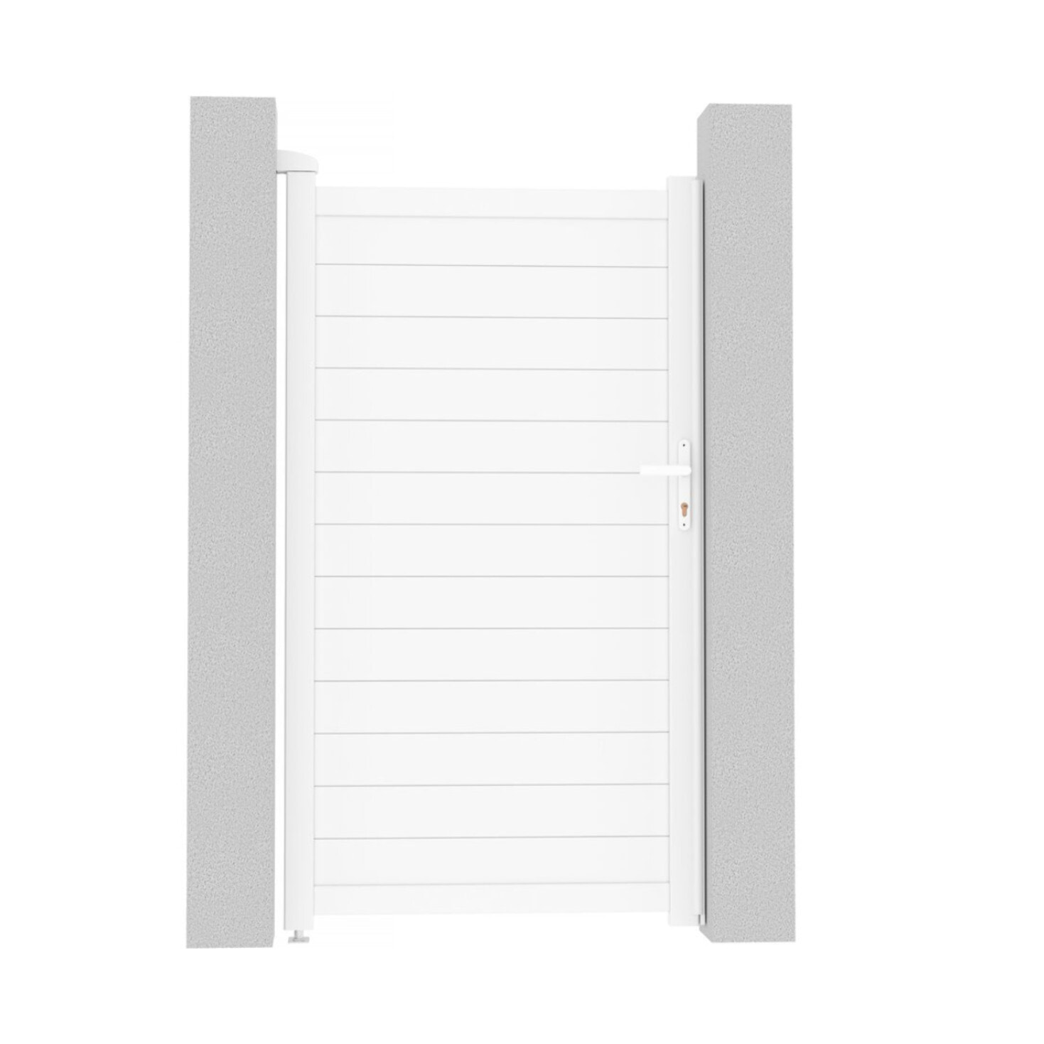 Portillon aluminium "Eric" - 101.2 x 180.9 cm - Blanc