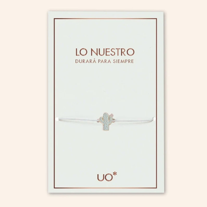 Pulsera charm "Lo nuestro durará para siempre" Rosa