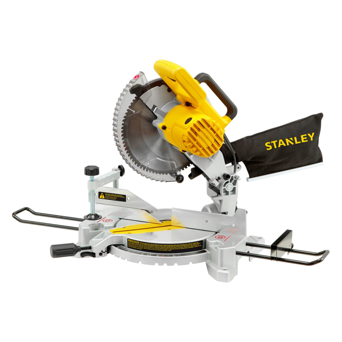 Scie à onglet 1650W 254mm 4800 trs/min avec 1 lame et sac à poussière