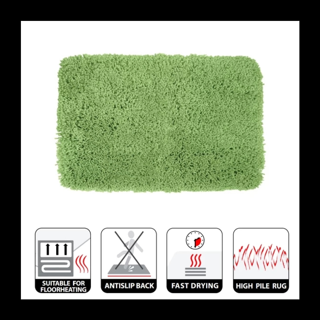 Tapis de bain Microfibre HIGHLAND Vert Olive Spirella