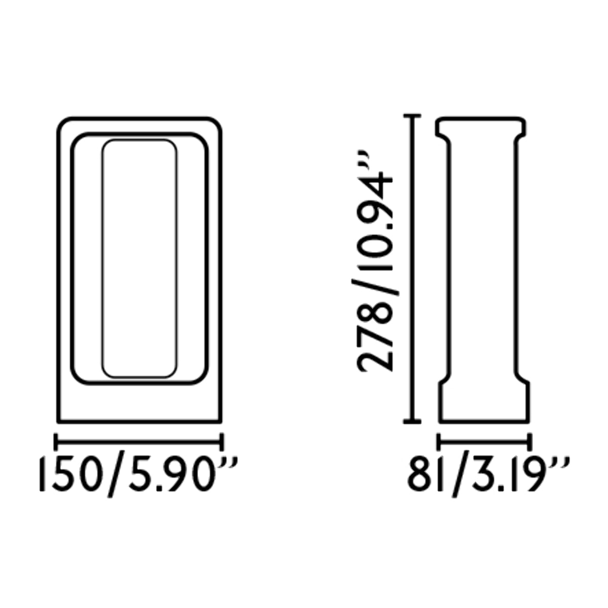 TOTEM 285 Lampada paletti muro grigio 2700K