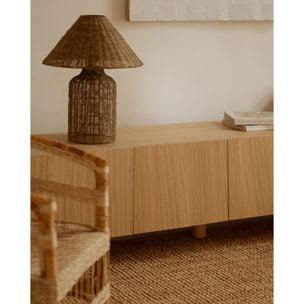 Mueble TV de chapa de madera de roble natural en varias medidas