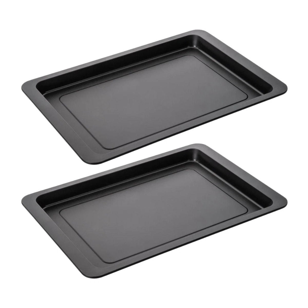 Lot de 2 plaques à pizza rectangulaires 42/29/2,5 cm en acier Spécial crountries Spécial crountries Zenker  Spécial crountries