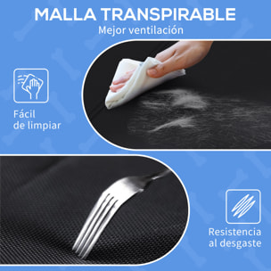 Cama Elevada para Perros, Refrescante y Transpirable, Cama para Perros Pequeños, 91x69x29 cm, Malla de Textilene, Reposacabezas Inclinado, Marco de Metal, para Interior, Exterior, Negro