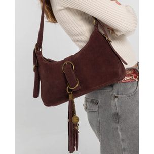 Bolso hobo de piel con asa fija
