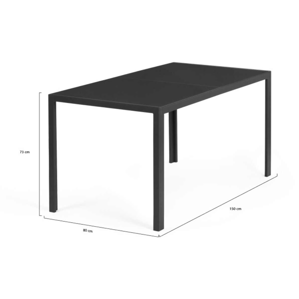 Ensemble repas Formentera 6 places gris