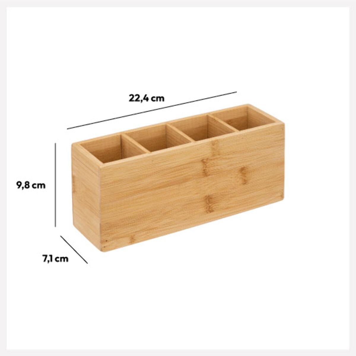 Organiseur 4 compartiments Bambou