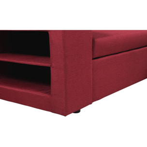 Canapé d'angle convertible/réversible "Axel" - 3 places - Rouge