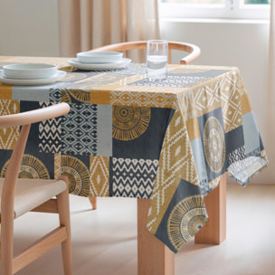 Mantel estampado antimanchas PATCH AZUL