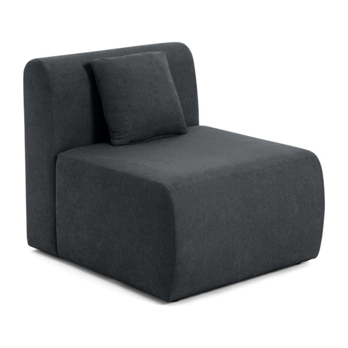 Ikare - module d'assise sans accoudoirs - en tissu - Gris