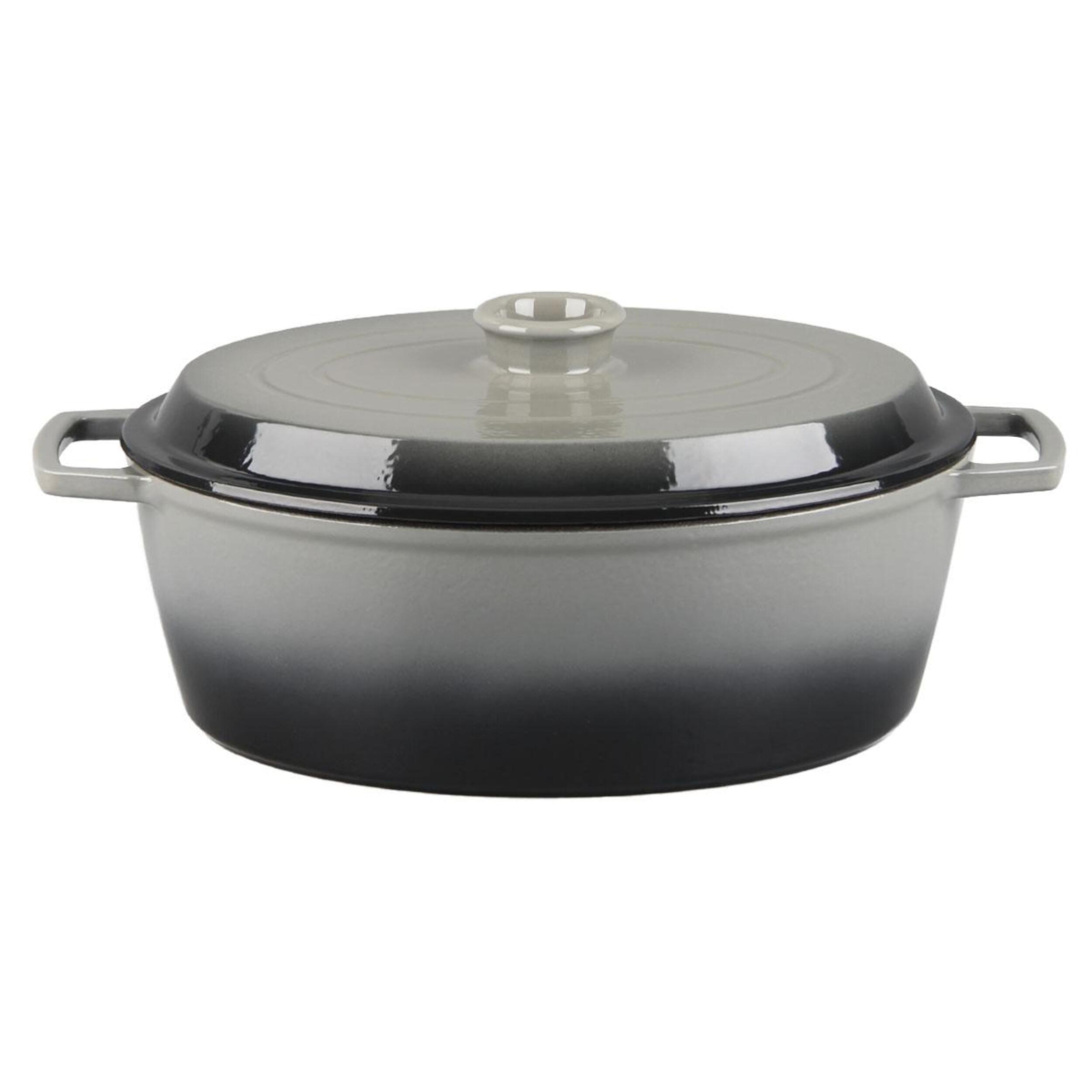 Cocotte en fonte ovale 33cm - "Masseiron Ardoise"