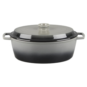 Cocotte en fonte ovale 33cm - "Masseiron Ardoise"