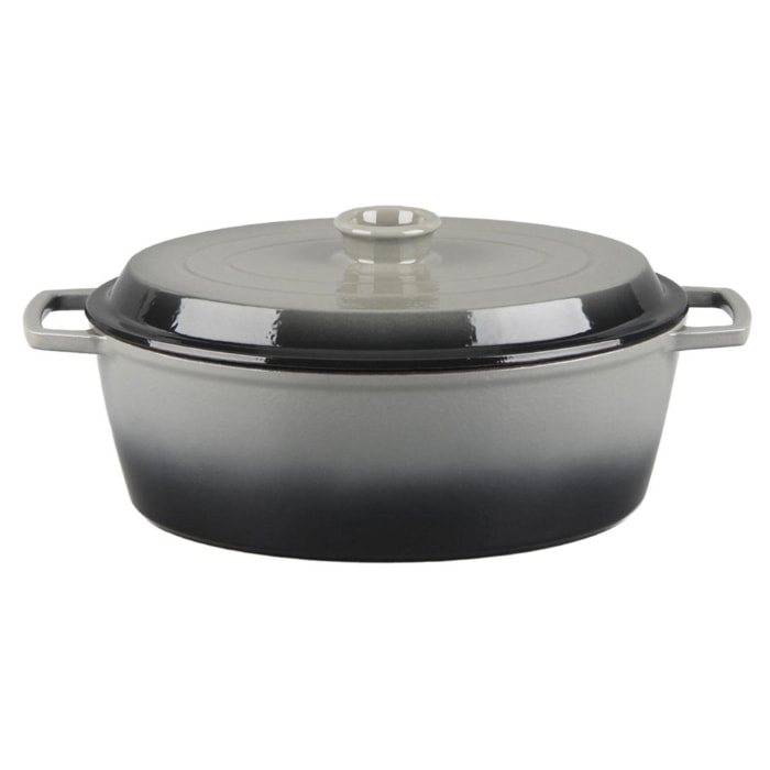 Cocotte en fonte ovale 33cm - "Masseiron Ardoise"