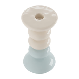 Chelsea - Set de 2 bougeoirs verticaux céramique bicolore