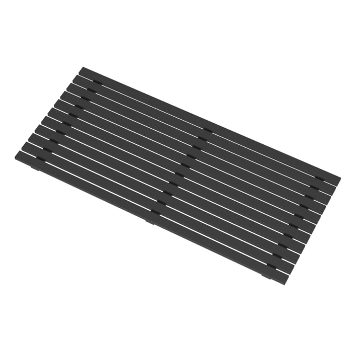 Caillebotis en Bois Composite Gris pour Cabine rectangle - Dimensions 153.5 x 70 cm