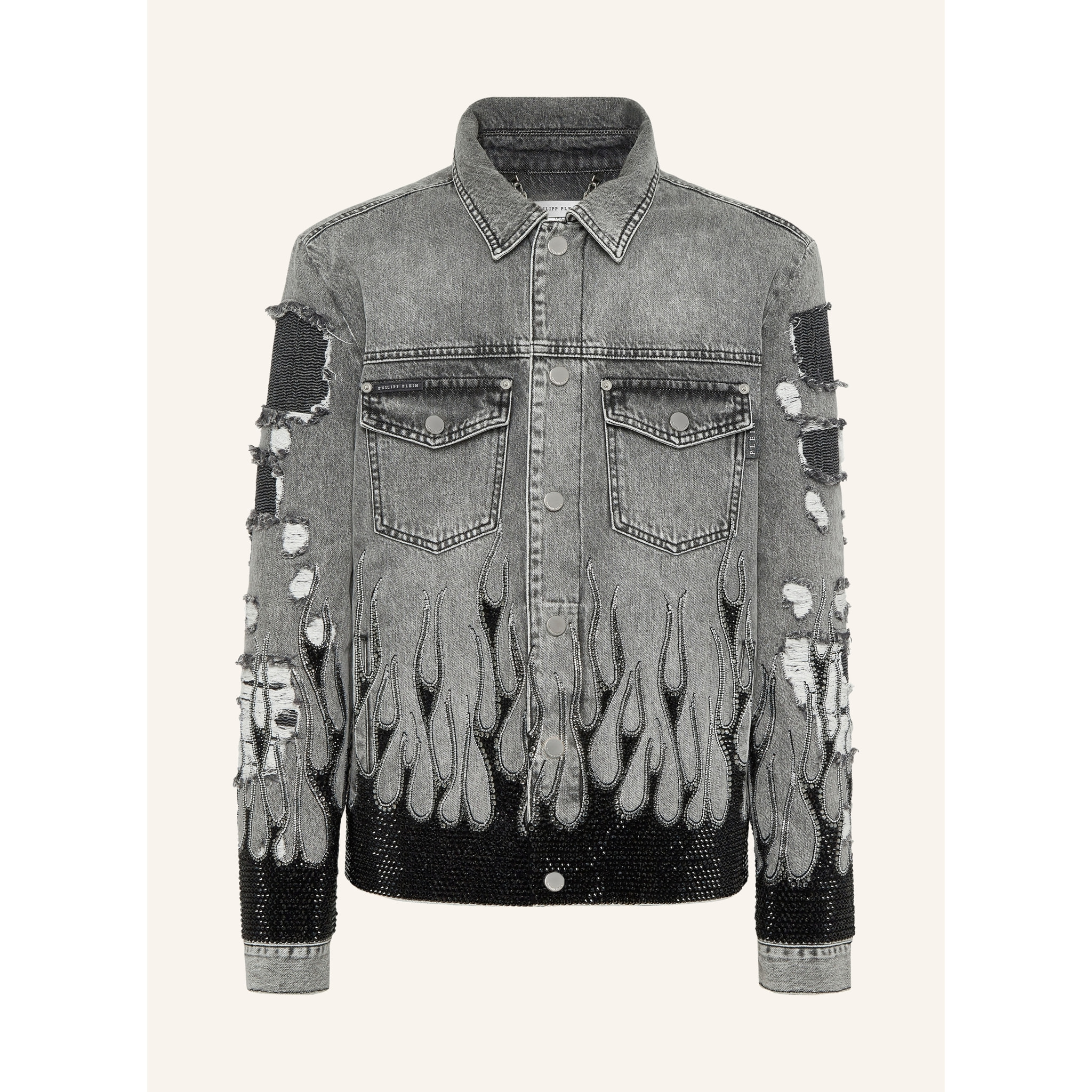 PHILIPP PLEIN Chaqueta vaquera FLAME