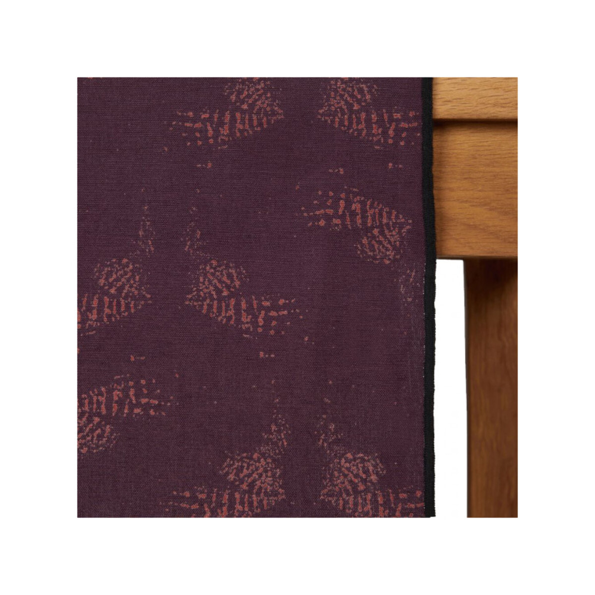 Chemin de table en lin et coton violet 50x150cm - ATOSIA 188