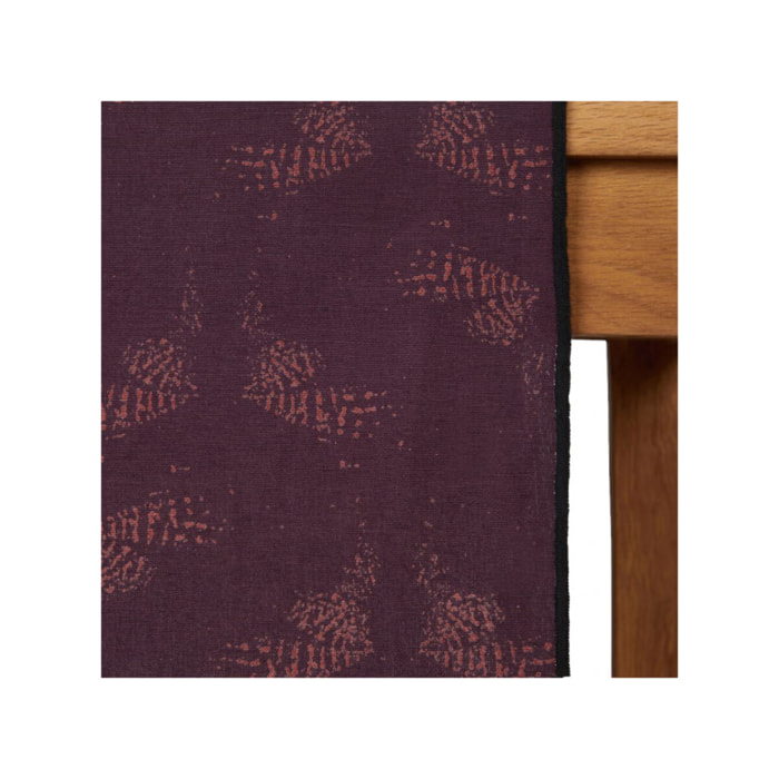 Chemin de table en lin et coton violet 50x150cm - ATOSIA 188