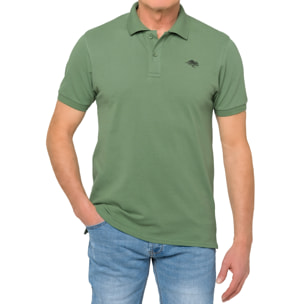 Polo Hot Buttered Stoney tinta unita verde.