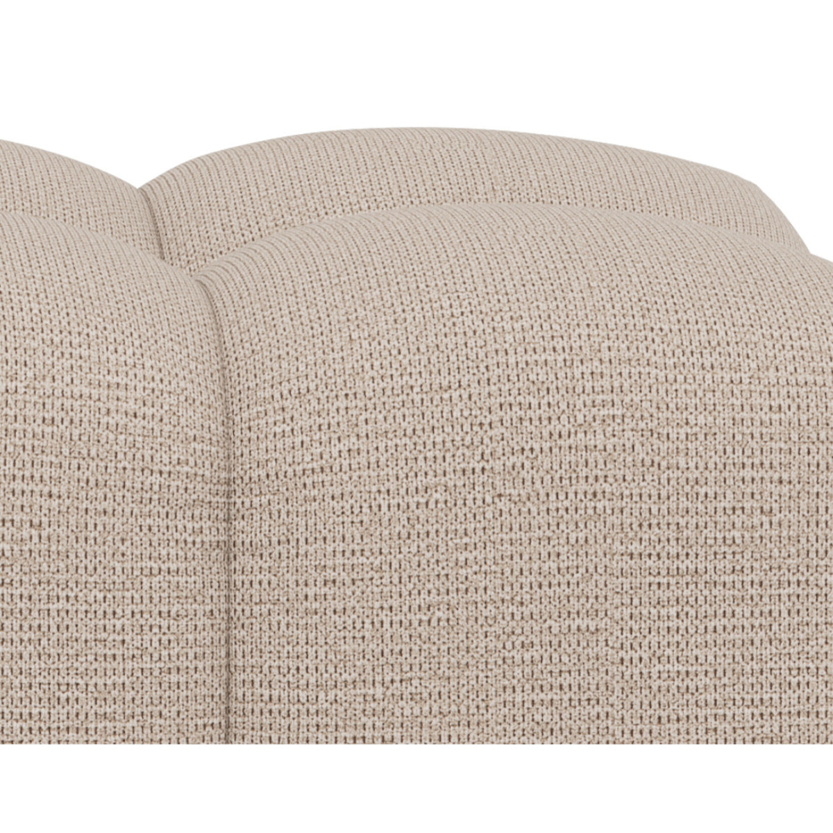 Adelaide - pouf en tissu texturé - Beige