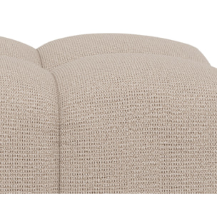 Adelaide - pouf en tissu texturé - Beige