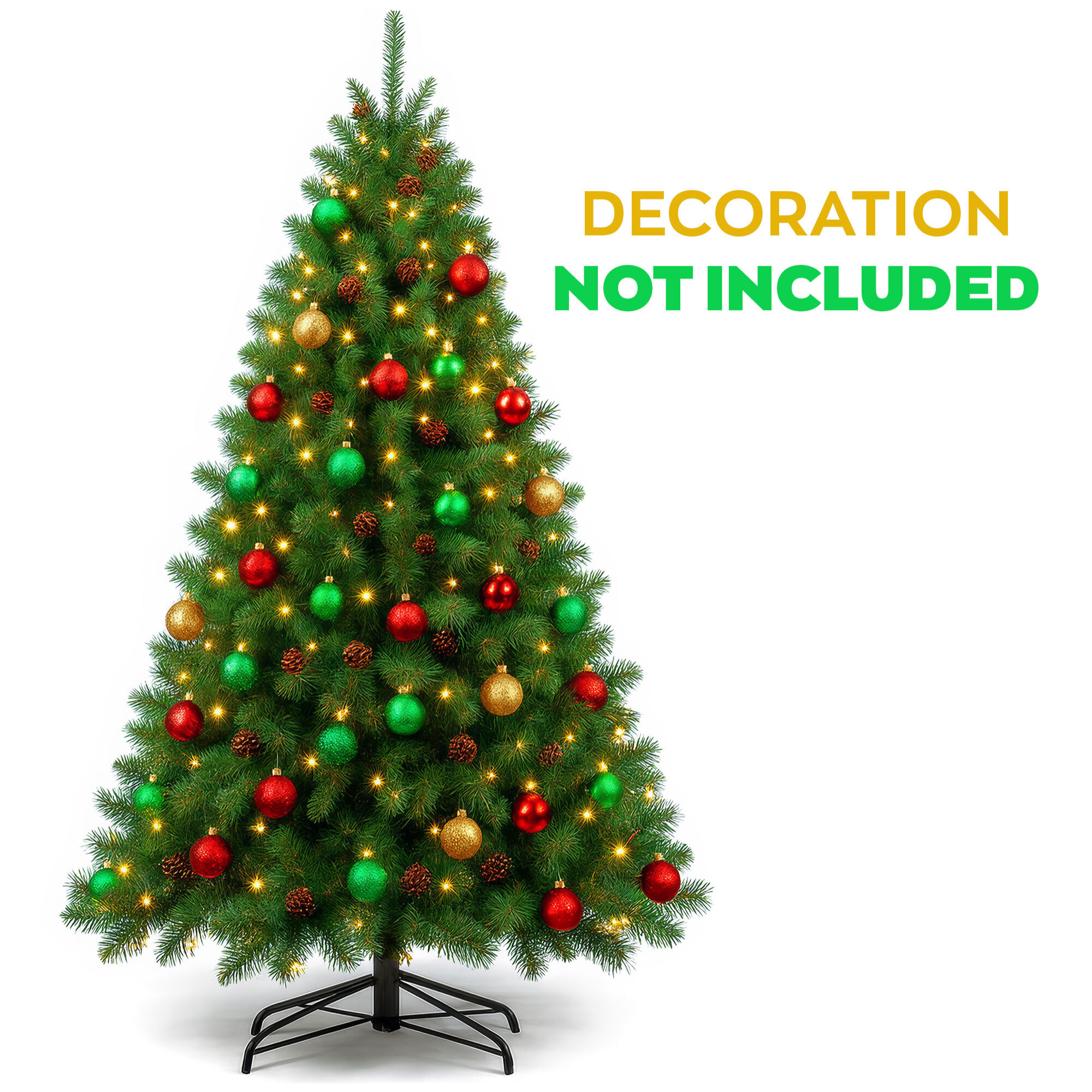 Boho - Albero di Natale con pigne in PVC ø132x210H cm, 1053 Punte