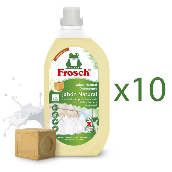 Pack 10x Detergente jabón natural Frosch 1500 ml