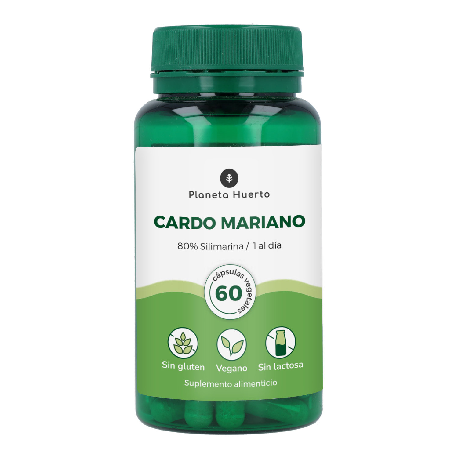 PLANETA HUERTO | Cardo Mariano 60 Cápsulas - Apoyo Natural para el Hígado y Reducción del Colesterol