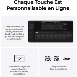 Clavier gamer sans fil KEYCHRON Q6 Ultra 8K Swappable RGB Backlight