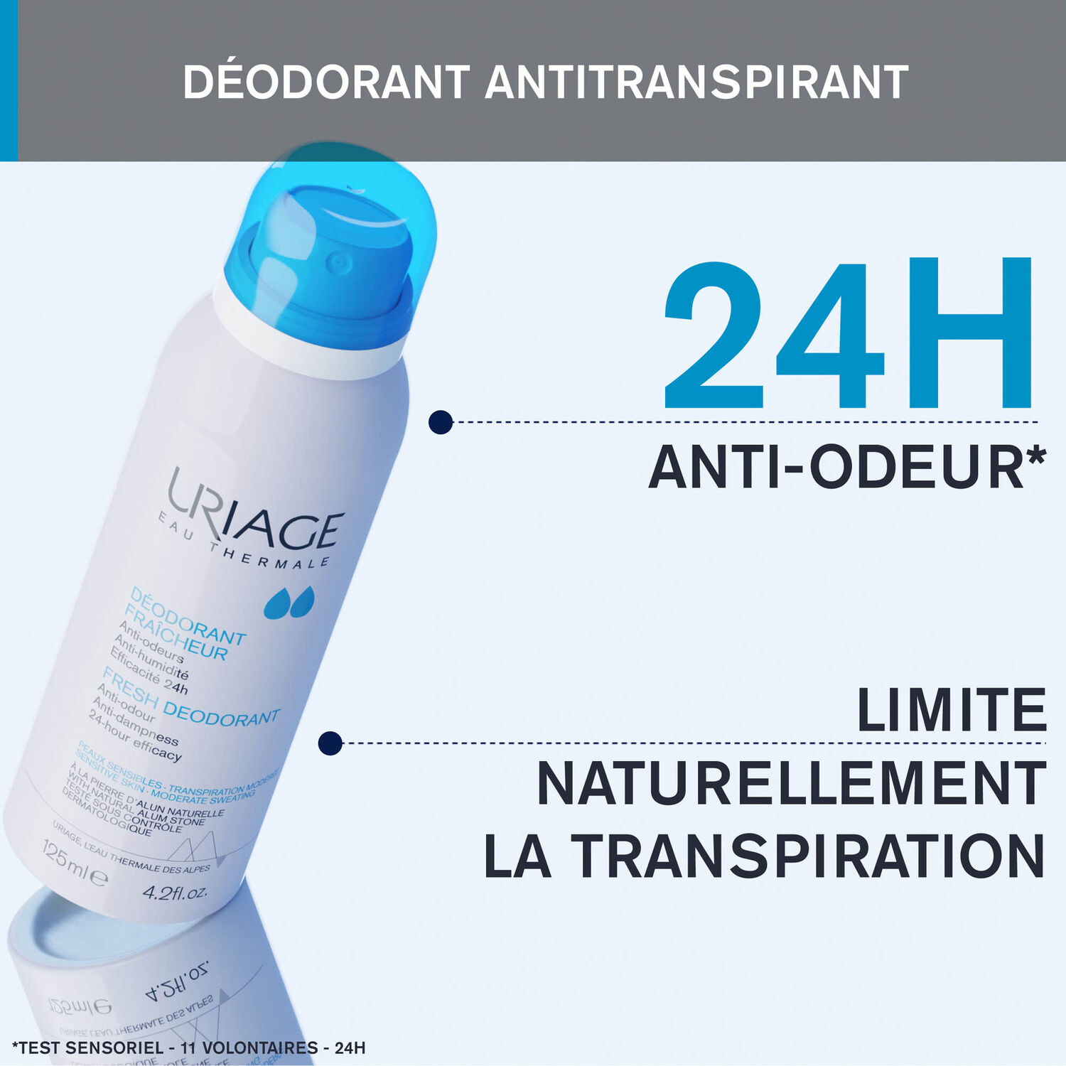 Déodorant Fraîcheur - Anti-Odeurs, Anti-Humidité, Efficacité 24h 125 ml