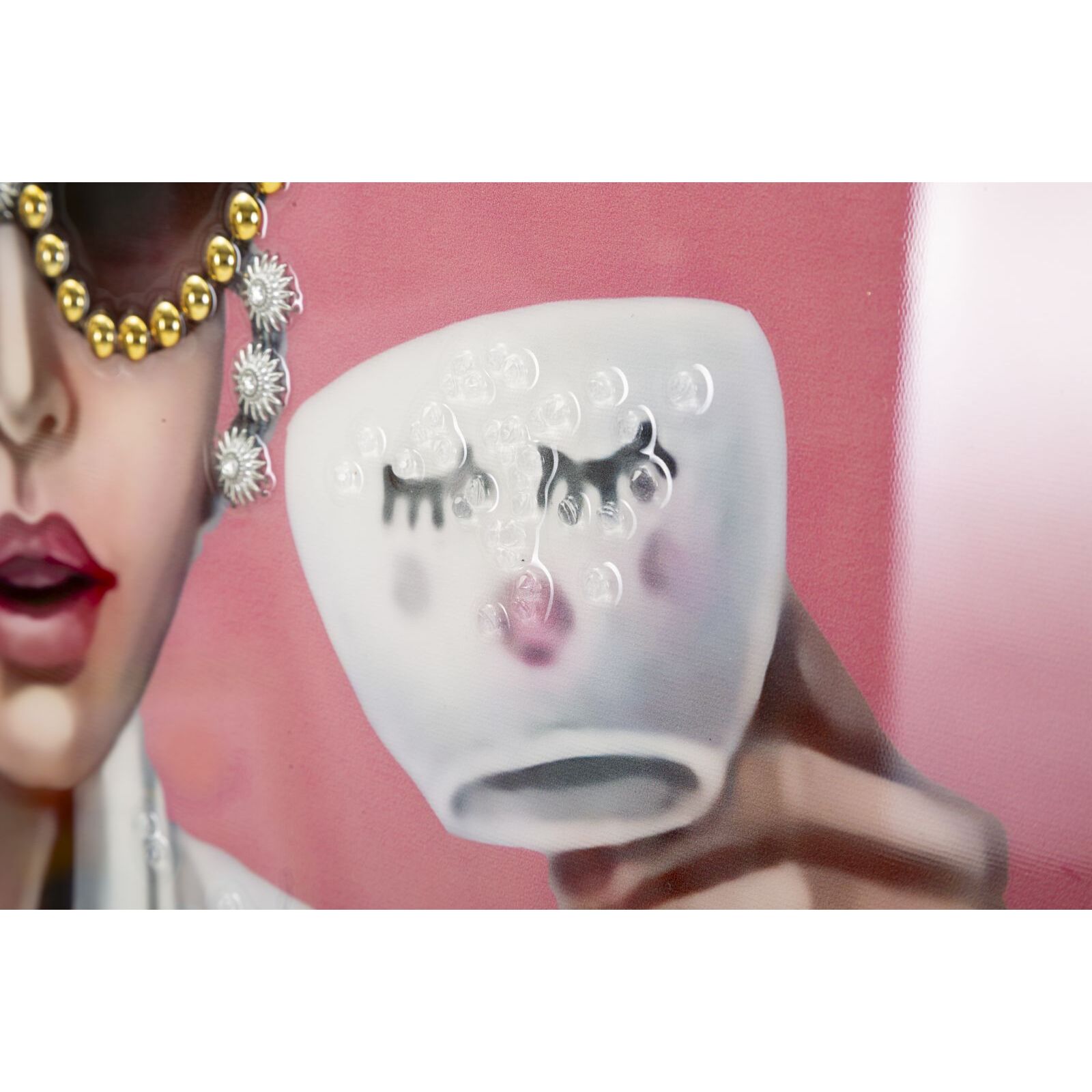 DIPINTO SU TELA LACCATO LUXURY SPA C/CORNICE -A- CM 82X4X82