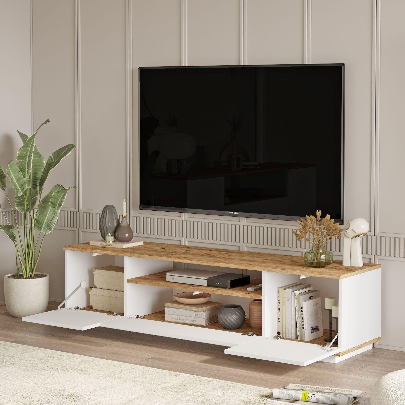 Mueble Elegante Tv Futura 3 Puertas