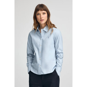 Camicia celeste dal fit dritto con logo Rigby Go