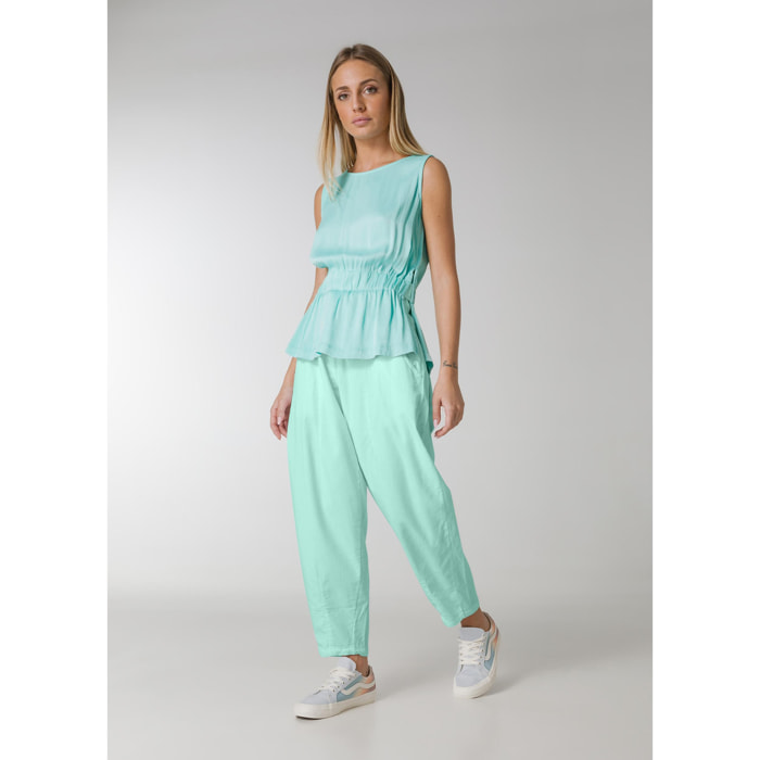 DEHA - Pantalone GABARDINE BALLOON FIT PANTS in Lyocell per donna