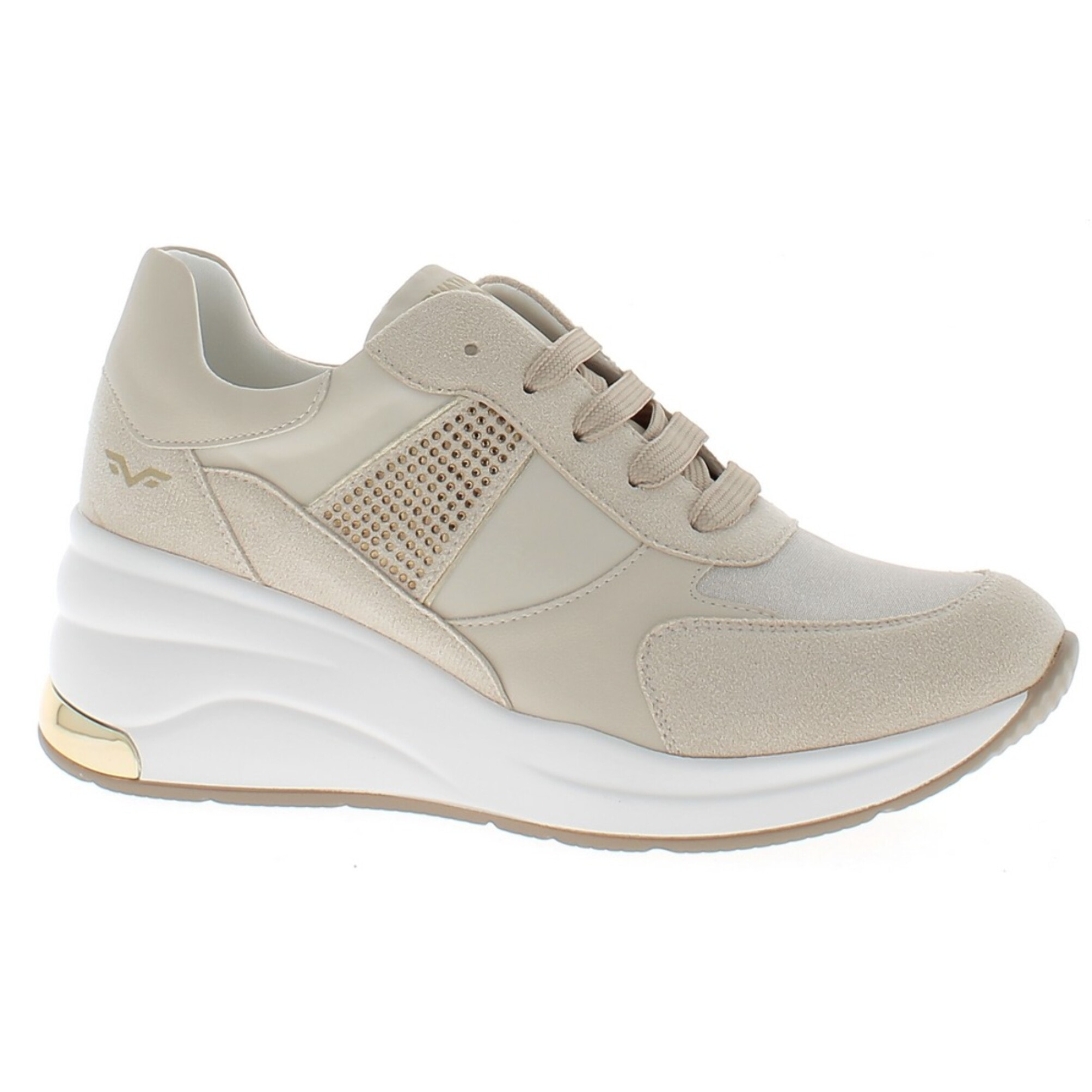 Armata di Mare Scarpe Donna Sneakers Casual Zeppa con Soletta in Memory Foam AMD S51H63 Beige Gold