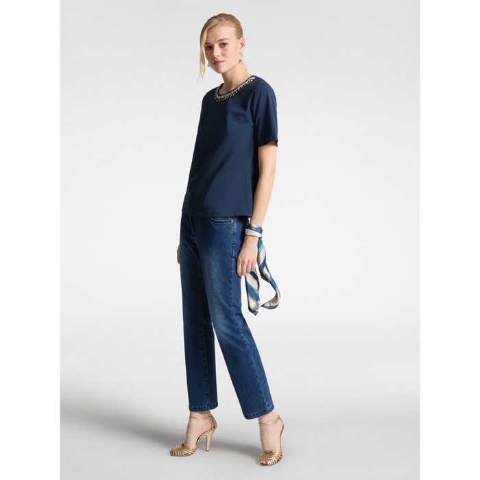 Elena Mirò - Jeans kick flare - Blu