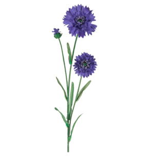 Fiordaliso Composto Da 3 Fiori. Altezza 65 Cm - Pezzi 12 - 10X65X3cm - Colore: Blu - Bianchi Dino - Fiori Artificiali