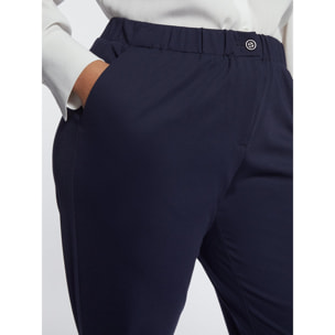 Fiorella Rubino - Pantalones de viscosa ECOVERO™ - Azul