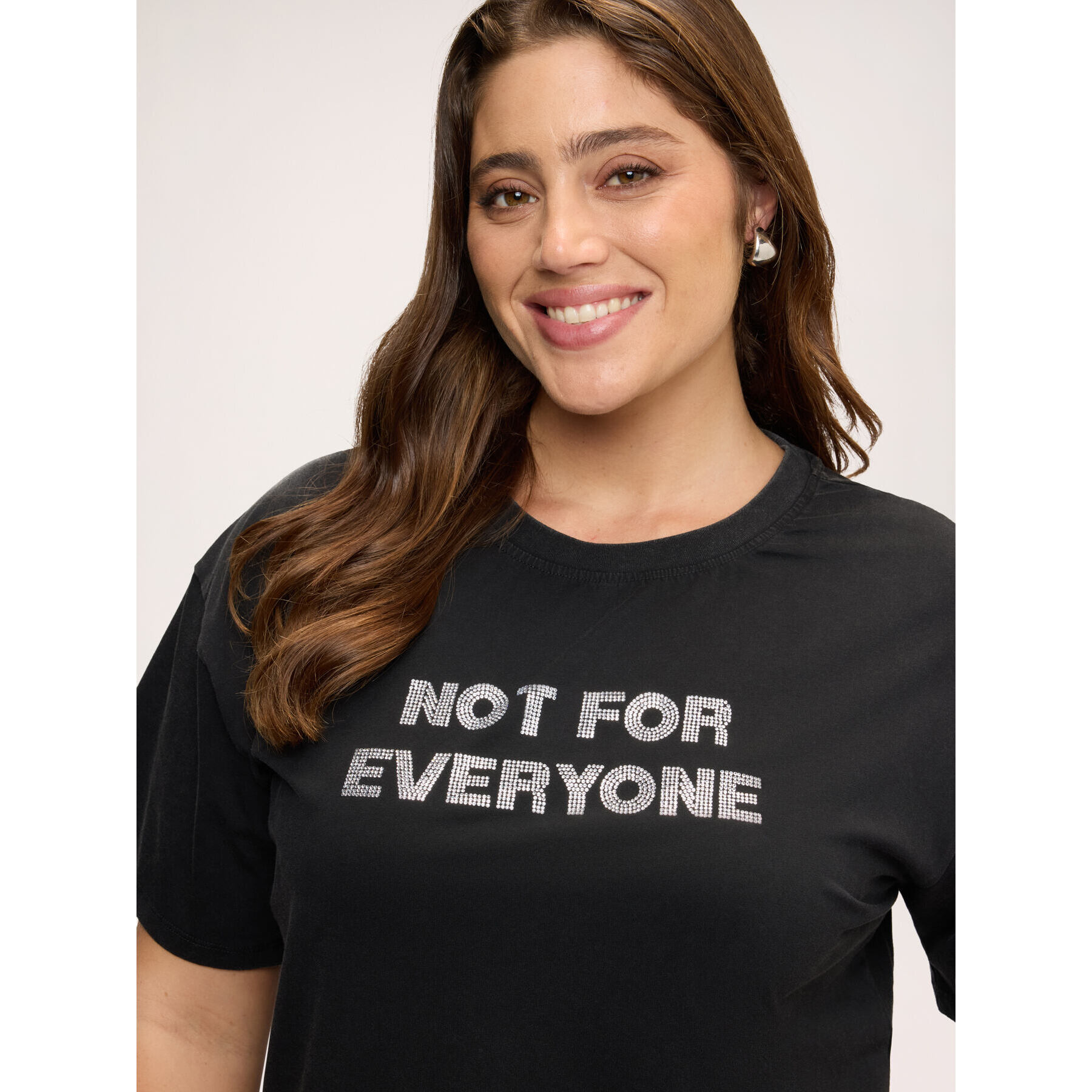 Fiorella Rubino - T-shirt oversize con scritta e applicazioni - Nero