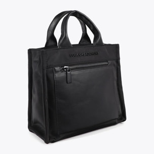 Tracolla in nylon con effetto pelle