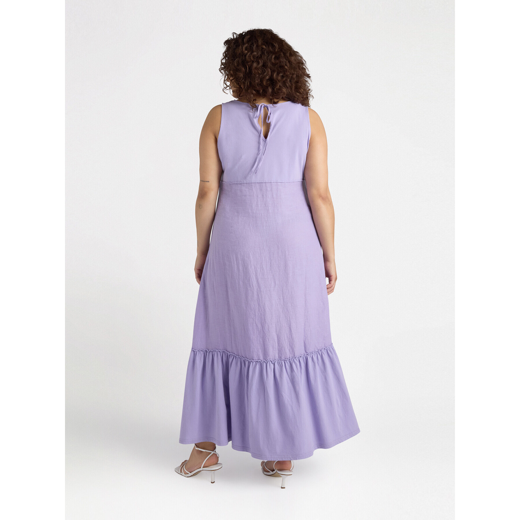 Fiorella Rubino - Vestido largo de punto de lino - Violeta