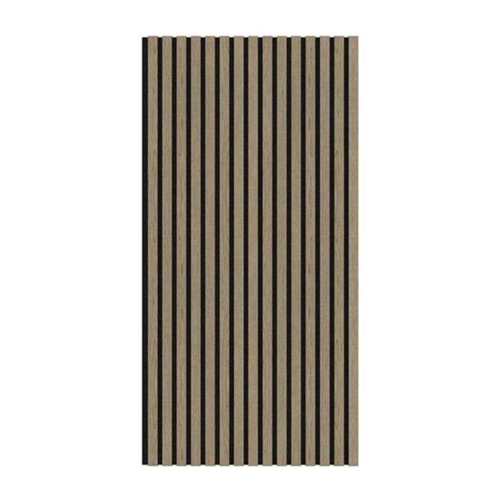 Panneau acoustique mural d'intérieur 60x120 cm en MDF sur feutre polyester, décor noyer, 0,72 m2 (SATAKUPANWAT612)